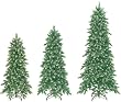 3pc Frosted Vermont Slim Christmas Tree Set With Controls - Pre-Lit 4.5' 5' 6.5'