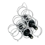 Chrome Circles Countertop Wine Rack