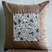 Eclipse - Decorative Pillow Covers - Brown Suede Pillow Cover Adorned with Crystals