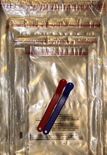 412 Piece Combo Pack: 400 Self Seal Suffocation Warning 1.5 mil Poly Bags 100 each: 6x9, 8x10, 9x12, 11x14, 2 Original Scotty Peelers, 10 Sheets (30 per sheet) 1" x 2 ⅝" Labels.