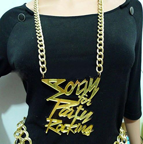 Mygoodie Jewelry Mirror letters hip-hop oversized necklace