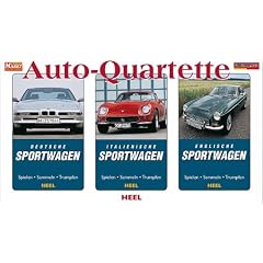 Auto-Quartette, 3er Set: Deutsche, Italienische, Englische Sportwagen