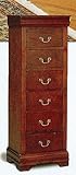 IMAGE OF Louis Phillipe Style Cherry Finish Wood Lingerie Chest /Dresser