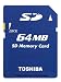 Toshiba SD-M6403B3 64MB SD card for e300,400,700 and 800 series