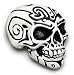 Day Of The Dead Skull Belt Buckle Powdercoat Zombie