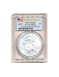 Single Detail Page Misc: 2011 Silver American Eagle PCGS MS70 FS (Struck at San Francisco) (Flag Label)