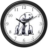 Polar Bear Animal Wall Clock by WatchBuddy Timepieces (Black Frame)
