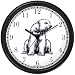 Polar Bear Animal Wall Clock by WatchBuddy Timepieces (Black Frame)