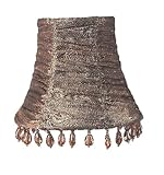 Taupe Gathered Fabric Chandelier Shade