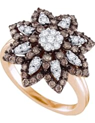1.10CT-DIAMOND FLOWER RING / 10KRG