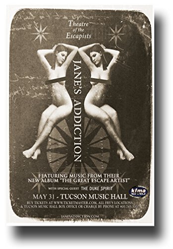 Jane's Addiction Poster - Concert 11 X 17 Great Escape Artist Tour Az