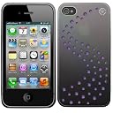 Bling My Thing iPhone 4S/4 METALLIC MIRROR Milky Way Purple Velvet