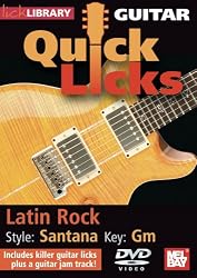 Guitar Quick Licks - Santana Latin Rock Key of Gm