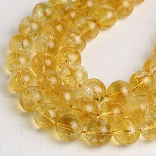 Natural Citrine Gemstone Round Beads 14mm 15" Strand 1Pcs #A0000512