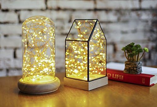 Led String Lights ,Ougilay 33Ft 100 LED Waterproof Warm White Copper Wire Starry light for Indoors and Outdoors