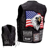 Diamond Plate™ Motorcycle Vest W/PATCHES- M