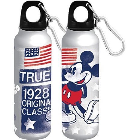 DISNEY TRUE AMERICAN CLASSIC MICKEY MOUSE 14OZ ALUMINUM WATER BOTTLE