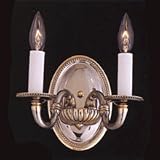 Wall Sconce Double Light Fixture In Chrome Finish - 2 Bulbs