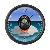 Large Wall Clock Cute Baby Penguin