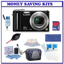 Panasonic Lumix DMC-ZS3 10MP Digital Camera (Black) + Willoughbys 2GB SD Standard Accessory Bundle