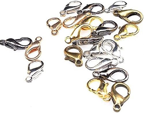Mixed Silvery Golden Bronze Jewelry Lobster Clasps Findings 14mm -100pcs