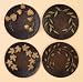 Unique Various Leaf Pattern Metal Wall D&Atilde;&copy;cor Art Set of 4 in Oxidize Finish