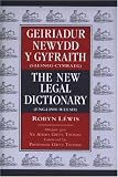 The Geiriadur Newydd Y Gyfraith / New Legal Dictionary