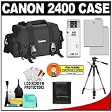 Canon 2400 Digital SLR Camera Case - Gadget Bag + (2) LP-E8 Batteries + Tri ....