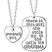 Luvalti Grandmas Girl Heart Pendant Necklace - Grandma Family Necklace Set for 2 Christmas Birthday Gift