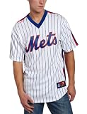 MLB Men's New York Mets 1969 Cooperstown Short Sleeve Synthetic Replica Baseball Jersey (Pinstripes, Small)