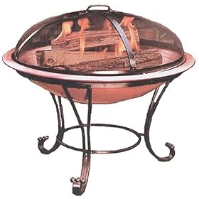 Well Traveled MMICP003B Brushed Copper Cocktail Firepit 29 Inch X 29 Inch X 18 Inch