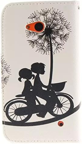 HNSPRING Colorful Patterns Flip Genuine Leather purses Cover protective Case for Microsoft Lumia 640