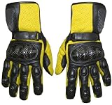CARBON KEVLAR Motorcycle Mesh & Leather Bike Gloves