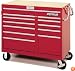 Waterloo MG4612 46-Inch Wide by 24-Inch Deep by 42-1/4-Inch High Extreme Use Red Tool Cart with 12 Ball Bearing Drawers Slides and Roll Cage Construction
