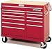 Waterloo MG4612 46-Inch Wide by 24-Inch Deep by 42-1/4-Inch High Extreme Use Red Tool Cart with 12 Ball Bearing Drawers Slides and Roll Cage Construction