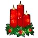 Impact Innovations Christmas Shimmer Lighted Window Decoration, Candles