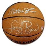 MAGIC JOHNSON/LARRY BIRD DUAL SIGNED INDOOR/OUTDOOR BASKETBALL