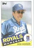 1985 Topps Baseball Card # 334 Dick Howser Kansas City Royals Mint Condition- Shipped In Protective Screwdown Display Case!