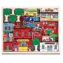 Melissa & Doug Deluxe Wooden 53-Piece Town Blocks Set