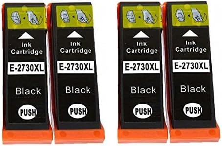 ExPrinCo Replacing 273 273XL T273 T273XL (4-Pack: 4 Thick Black) Ink Cartridge for Epson Expression Premium XP-610 XP-810 XP-600 XP-800 Series Printer. (4 Thick Black)