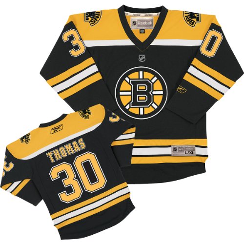 Reebok Boston Bruins Tim Thomas Youth (8-20) Replica Home Jersey Large/X Large