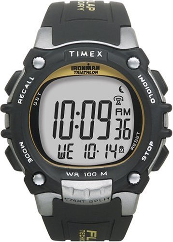 Timex Ironman Traditional 100-Lap w/ Flix System - Black/Silver/Yellow Watch