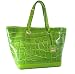 Dooney & Bourke Large Embossed Leather Croco E/W Grommet Shopper (Grass)