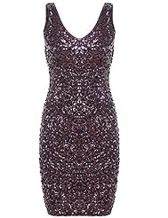 Sexy Polyester Glittering Stretchy Sequined Bodycon Dress/Party Dress/Mini Dress 