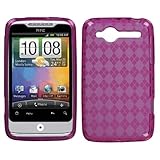 Hot Pink Argyle Candy Skin Case for HTC Wildfire (CDMA)
