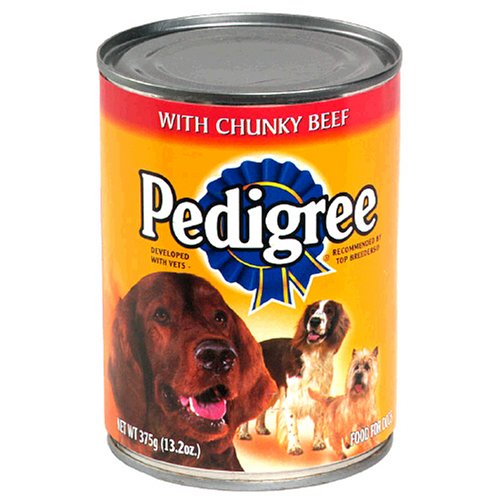 Pedigree Food for Dogs with Chunky Beef, 13.2 oz (375 g)