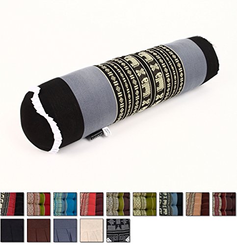 Leewadee Small Yoga Bolster – Shape-Retaining Cervical Neck Roll, Tube Pillow for Comfortable Reading, Kapok Filling, 22 x 6 x 6 inches