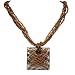 Dark Golden Designer Murano Pendant on Fine Crystal Bead 18