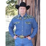Denim and Camo Hunting Western Snap Shirt by AJ's Western Wear