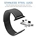 Teslasz Mesh Milanese Loop Stainless Steel Magnetic Buckle Wrist Band for Apple iWatch - Black 42mm
